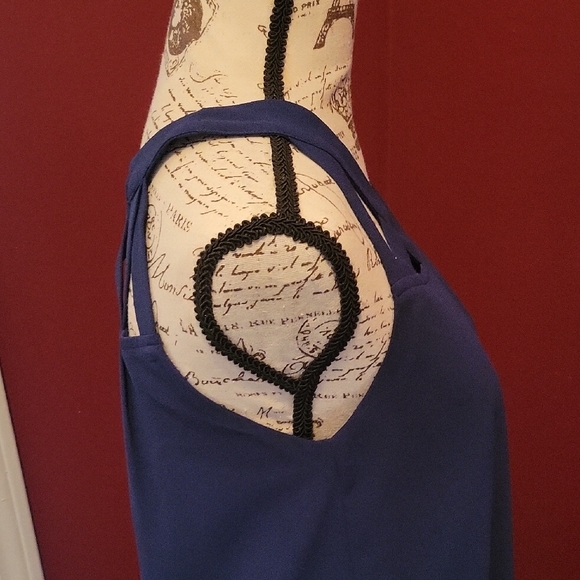 Peach Love California Blue V-Neck Sundress Mini - Picture 6 of 8